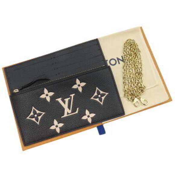 Louis Vuitton Felicie Chain Pochette Empreinte Black Beige Shoulder Bag - Picture 12 of 12